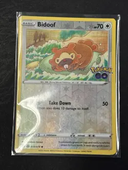 Pokemon Go Bidoof Ditto Unpeeled Reverse Holo Card 059/078 2022 - Image 1