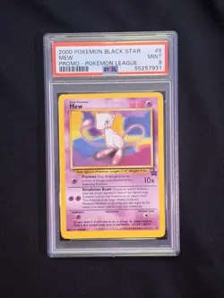 Vintage Pokemon Card - Black Star Promo Mew #8 PSA 9 Pokemon League English - Image 1