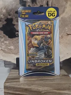 Pokemon (3-Card) Sun And Moon Unbroken Bonds Dollar General Pack Factory Sealed - Image 1