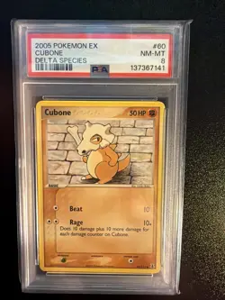 PSA 8 Mint Cubone #60/113 2005 Pokemon EX Delta Species NON-Holo Tcg Card - Image 1