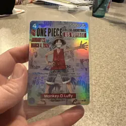 One Piece College BB US Voyage Collector Card Monkey D. Luffy Illini vs. Indiana - Image 1