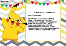 ✨500 POKEMON TCG CARDS LOT IN RANDOM ELITE TRAINER BOX ETB✨ - Image 4