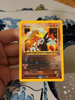 Pokemon Card - Entei #34 Black Star WOTC Movie Promo Reverse Holo - Image 1