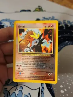 Pokemon Card - Entei #34 Black Star WOTC Movie Promo Reverse Holo - Image 2