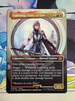 2025 MTG Final Fantasy Lightning, Army Of One Borderless #320 - Image 1