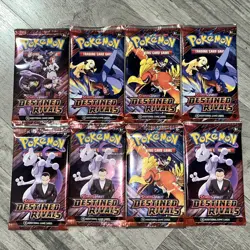 Pokemon TCG Destined Rivals Booster Packs Lot of x8 Factory Sealed - Image 1