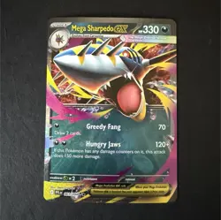 Pokemon Mega Sharpedo EX 061/094 Phantasmal Flames Double Rare Holo 330HP - Image 1