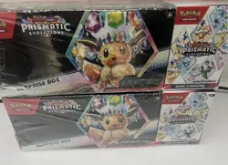 Two Pokemon Prismatic Evolutions Surprise Box and Booster Bundle New In Box! - Image 1