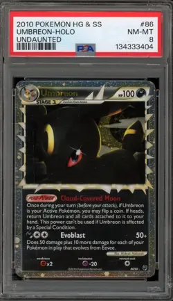 Pokemon Umbreon Prime Undaunted Holo Ultra Rare #86 PSA 8 - Image 1