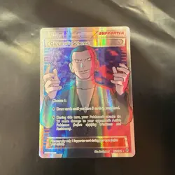 Pokemon TCG Giovanni's Exile Trainer Full Art Ultra Rare Breakthrough 162/162 LP - Image 1