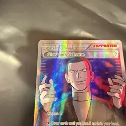 Pokemon TCG Giovanni's Exile Trainer Full Art Ultra Rare Breakthrough 162/162 LP - Image 2