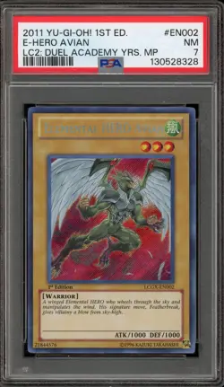 Yu-Gi-Oh! Elemental Hero Avian LC2 Duel Academy 1st Ed Secret LCGX-EN002 PSA 7 - Image 1