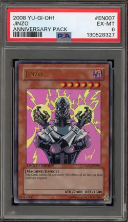 Yu-Gi-Oh! Jinzo Anniversary Pk. Promo YAP1-EN007 PSA 6 - Image 1