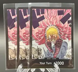 One Piece TCG DON!! Donquixote Doflamingo Alt Art Royal Blood OP10 X3 - Image 1