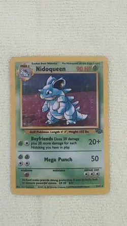 Nidoqueen, Pokemon card #7/64. Holo, Rare, Unlimited Jungle. 90HP TCG stage 2. - Image 4