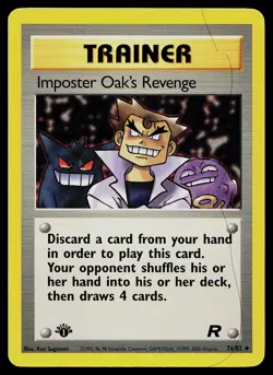 Pokemon Card - Imposter Oak's Revenge Team Rocket 76/82 Uncommon 1st Edition - Image 1