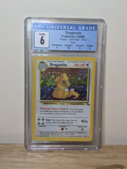 CGC 6 Dragonite Holo 4/62 Fossil Pokemon cards PSA BGS Vintage WOTC - Image 1