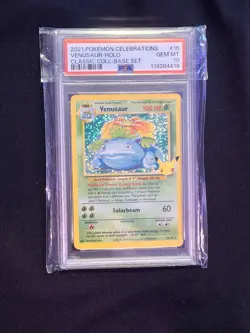 Pokemon Card - Celebrations Classic Venusaur #15/102 Holo PSA 10 English - Image 1