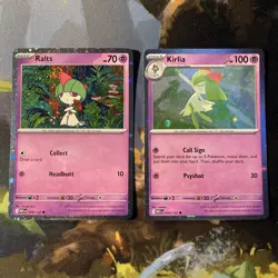 Ralts & Kirlia (Mega Evolution 58-59) cosmos holo variant Pokemon TCG cards - Image 1