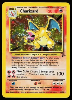 Charizard 4/130 Holo Rare Base Set 2 Pokemon Card - Image 1