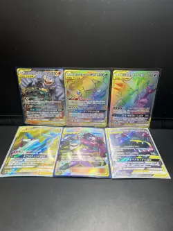 Pokemon Japanese Tag Team Card Lot x6 - Image 1