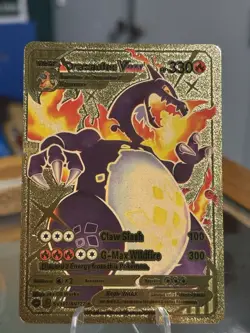 🔥✨ Charizard VMAX (Shiny) Gold Foil Pokemon Card NM – Collector Display Hit! 🔥 - Image 1