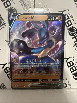 Lucario V - 027/073 - Pokemon Champions Path Sword & Shield Ultra Rare Card - Image 1