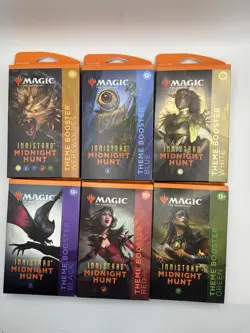 “Magic The Gathering Innistrad Midnight Hunt Theme Booster Full Set (6 Packs). - Image 1