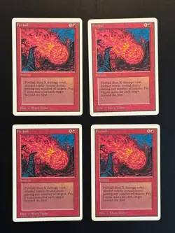 MTG - Fireball - 2nd Edition Unlimited -Play Set of 4 - MP(Magic: The Gathering) - Image 1