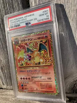Pokemon PSA 10 Gem Mint Japanese 25th Anniversary Charizard Holo 001/025 - Image 2