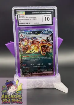 CHARIZARD EX-GEM MINT 10-115/190-Shiny Treasure EX-CGC Grade 10-Pokemon- D.Rare - Image 1