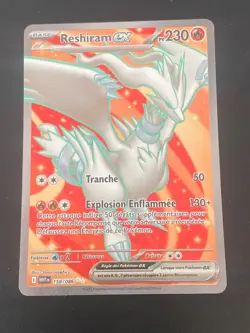 CARTE POKEMON RESHIRAM EX 158/086 FR ULTRA RARE FLAMME BLANCHE - NEUF - Image 1