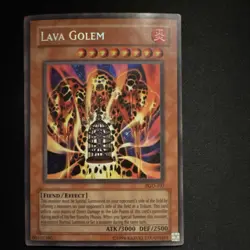 Yu-Gi-Oh! Lava Golem PGD-107 Pharaonic Guardian Secret Rare 3000 ATK Konami - Image 1