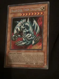 1996 Yu-Gi-Oh! TCG Blue-Eyes Toon Dragon MRL-000 Secret Rare - Image 3