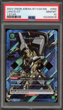 Union Arena Lancelot 1 Star BT/CGH EN #059 PSA 10 Gem Mint - Image 1