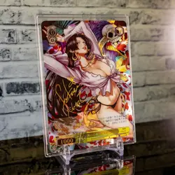 Boa Hancock Waifu Card Premium Custom Flash Gold Holo Foil Signature One Piece - Image 1