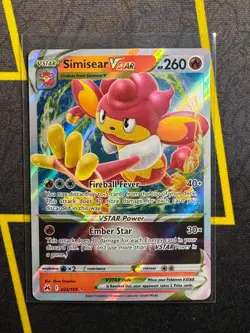 Simisear VSTAR 023/159 - Pokemon Crown Zenith Sword Shield Ultra Rare Card NM - Image 1