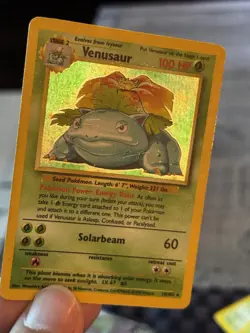 Pokemon TCG Venusaur Base Set Holo Unlimited Rare Card 15/102 MP - Image 3