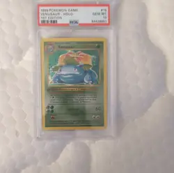 Pokemon Venusaur Base Set Shadowless 015/102 Holo Rare 1st Edition PSA 10 1999 - Image 1