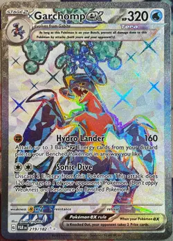 Garchomp ex Full Art Ultra Rare - 219/182 - Paradox Rift Pokemon 2023 - Image 1