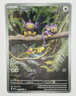 Aipom 211/182 Sv04: Paradox Rift Holo IR TCG NM Pokemon - Image 1