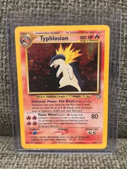 Typhlosion 18/111 Neo Genesis Holo Swirl 🌀 Vintage Pokemon Card - Image 2