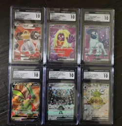 Pokemon Japanese CGC 10 lot of 6 Super Rare/Shiny Rare slabs, Absol, Flygon - Image 1