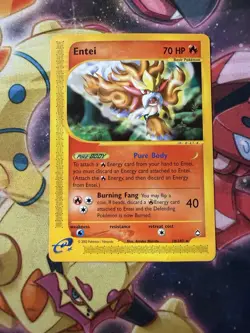 Pokemon Entei 10/147 Aquapolis Non Holo Rare LP / PL - Image 1
