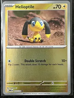 Pokemon TCG: Helioptile 52/132, Mega Evolutions _ REVERSE HOLO NM - Image 1