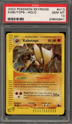 Pokemon Kabutops Skyridge Holo Rare #H13 PSA 10 Gem Mint - Image 1