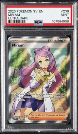 2023 POKEMON SVI EN-SCARLET & VIOLET ULTRA RARE #238 MIRIAM PSA 9 - Image 1