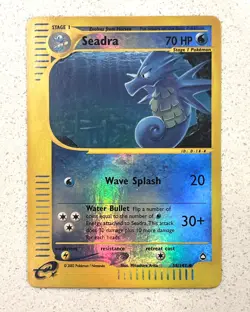 Seadra 058/147 Regular Common Aquapolis 2002 Pokemon Nintendo English NM - Image 1