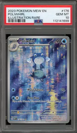 Pokemon Poliwhirl 151 MEW EN Illustration Rare #176 PSA 10 Gem Mint - Image 1