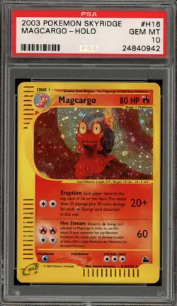 Pokemon Magcargo Skyridge Holo Rare #H16 PSA 10 Gem Mint - Image 1
